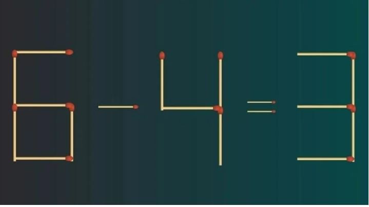 Як виправити рівняння 6 - 4 = 3 одним рухом