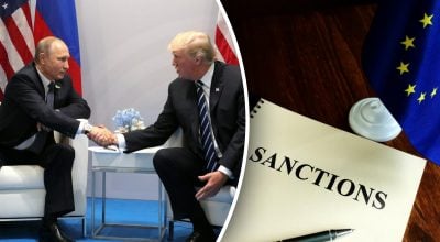 Путин и Трамп, санкции ЕС Путин и Трамп, санкции ЕС
