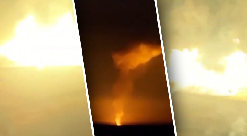 В Судже горит газоизмерительная станция: огонь виден за десятки километров