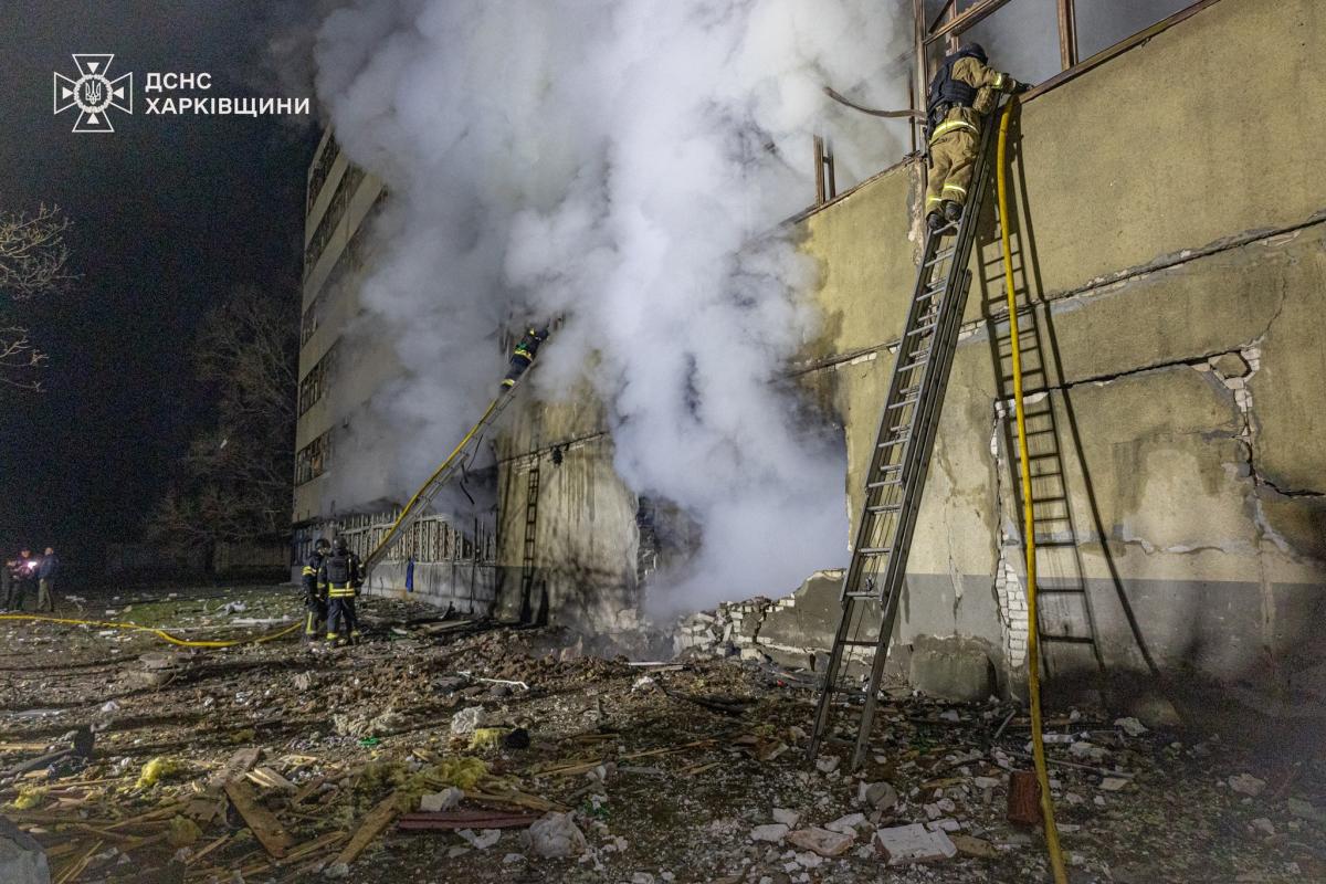 Наслідки удару РФ по Харкову дронами