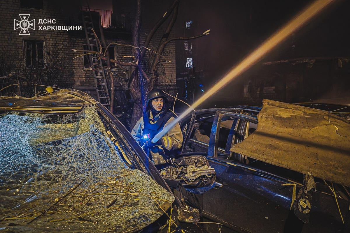 Удар дронів по Харкову 4 квітня