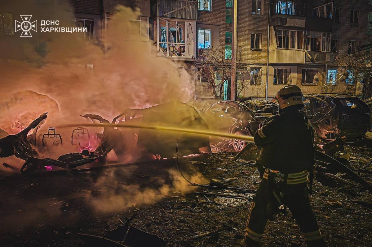 Удар дронів по Харкову 4 квітня
