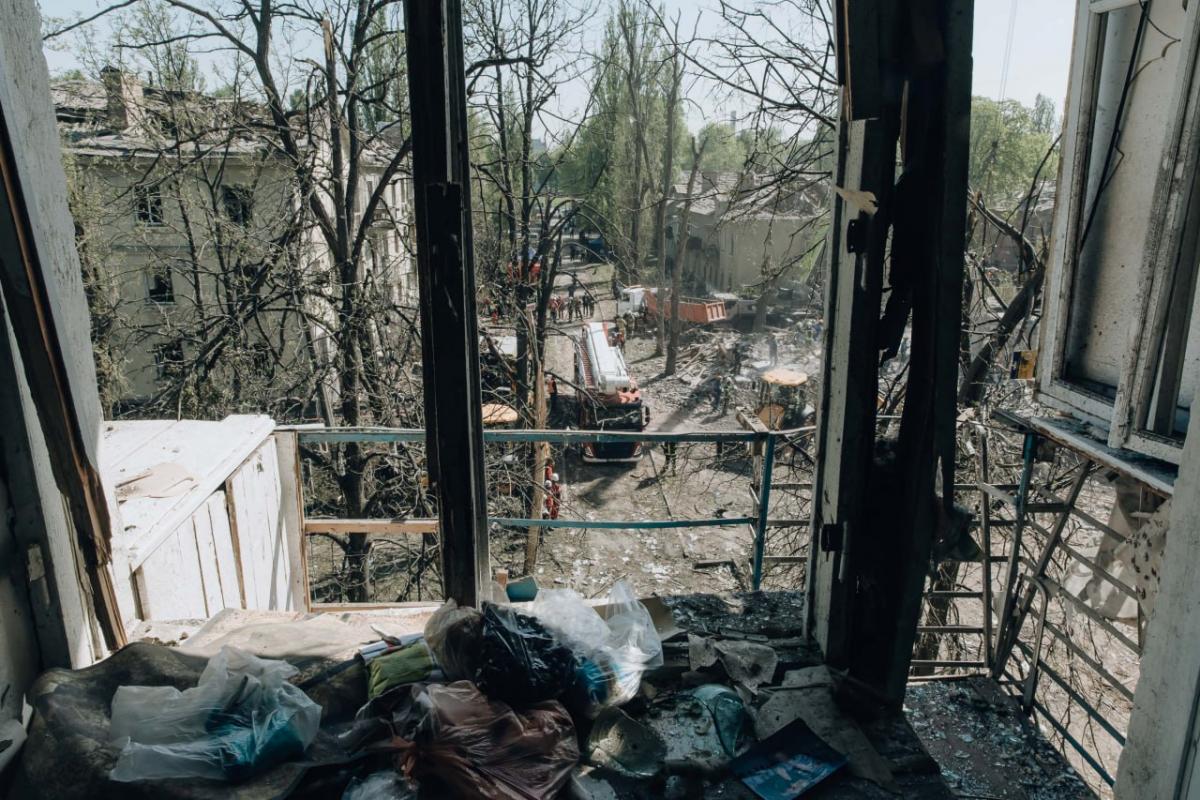 Наслідки російського ракетного удару по Києву 24 квітня 2025 року