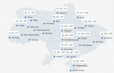Погода в Украине 6 апреля Погода в Украине 6 апреля