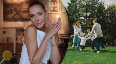 Катя Осадча з родиною