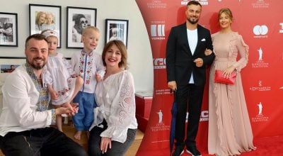 Елена Кравец с мужем и детьми