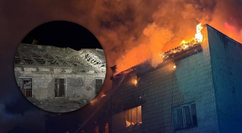 В Одессе вражеский дрон попал в больницу: вспыхнул пожар, пострадали люди
