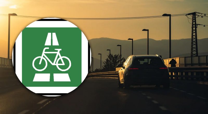 Что означает бело-зеленый дорожный знак с велосипедом: водителям следует знать