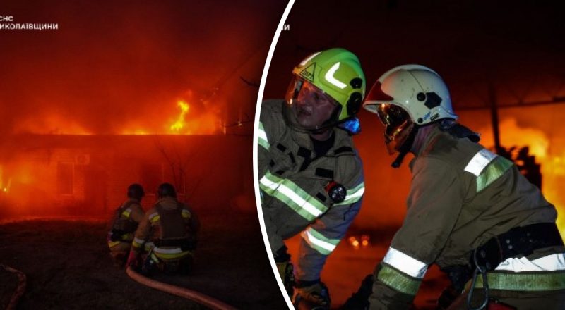 Оккупанты ударили дроном по Николаеву: огонь охватил склады на 700 кв. м