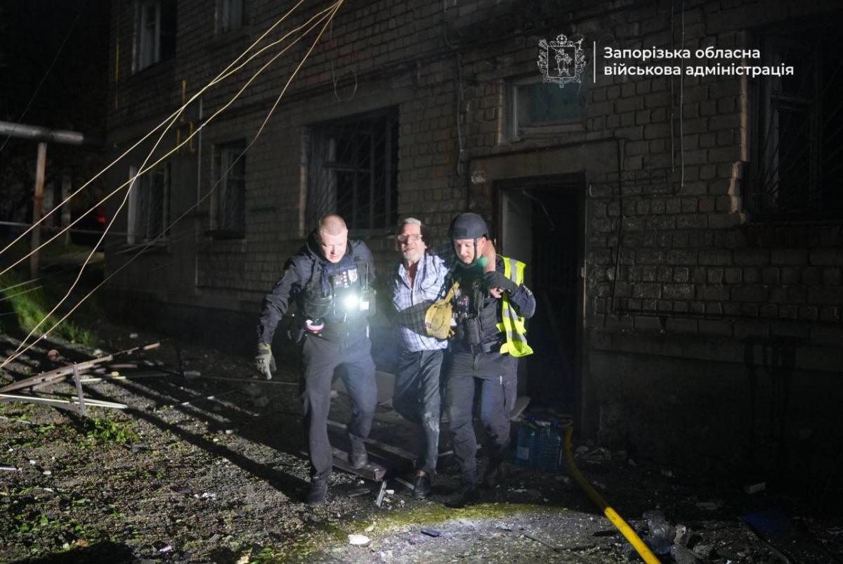 Наслідки атаки БпЛА по Запоріжжю