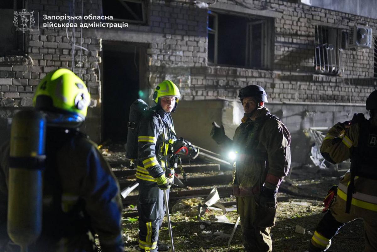 Наслідки атаки БпЛА по Запоріжжю
