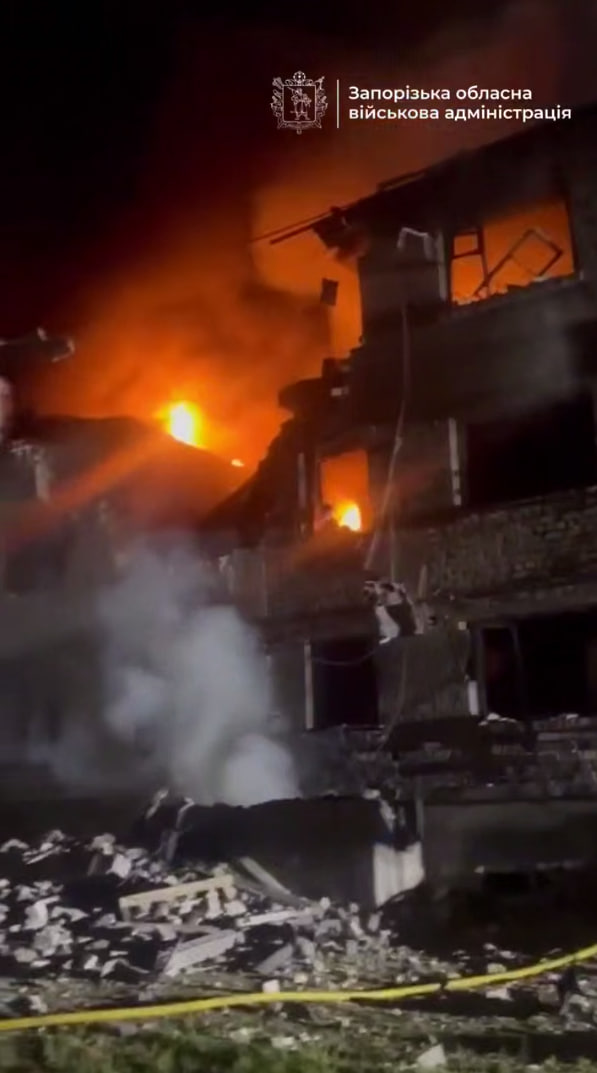 Наслідки атаки БпЛА по Запоріжжю