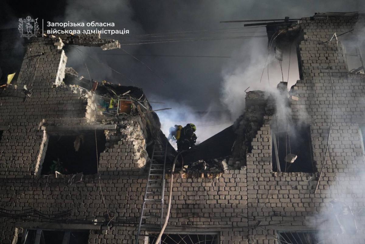 Наслідки атаки БпЛА по Запоріжжю