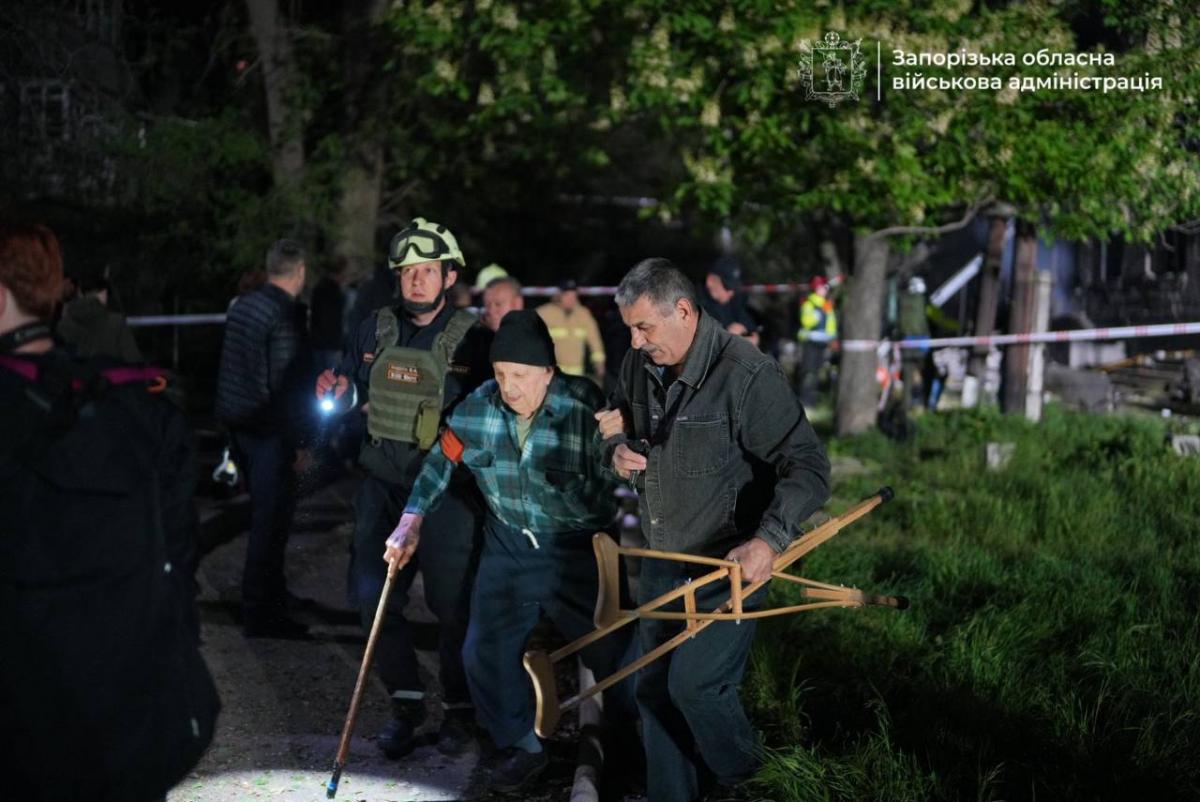 Наслідки атаки БпЛА по Запоріжжю