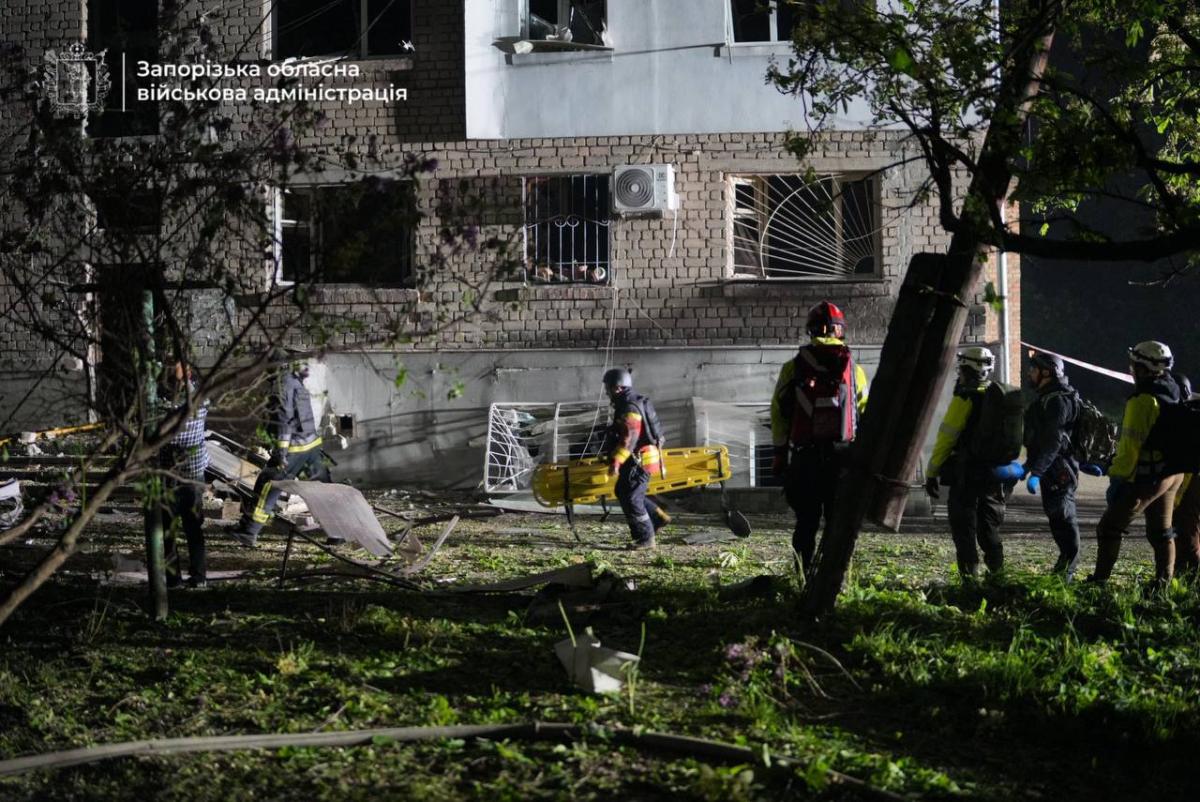 Наслідки атаки БпЛА по Запоріжжю