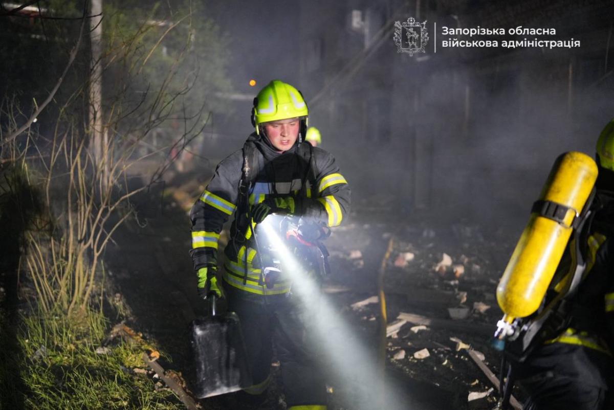 Наслідки атаки БпЛА по Запоріжжю