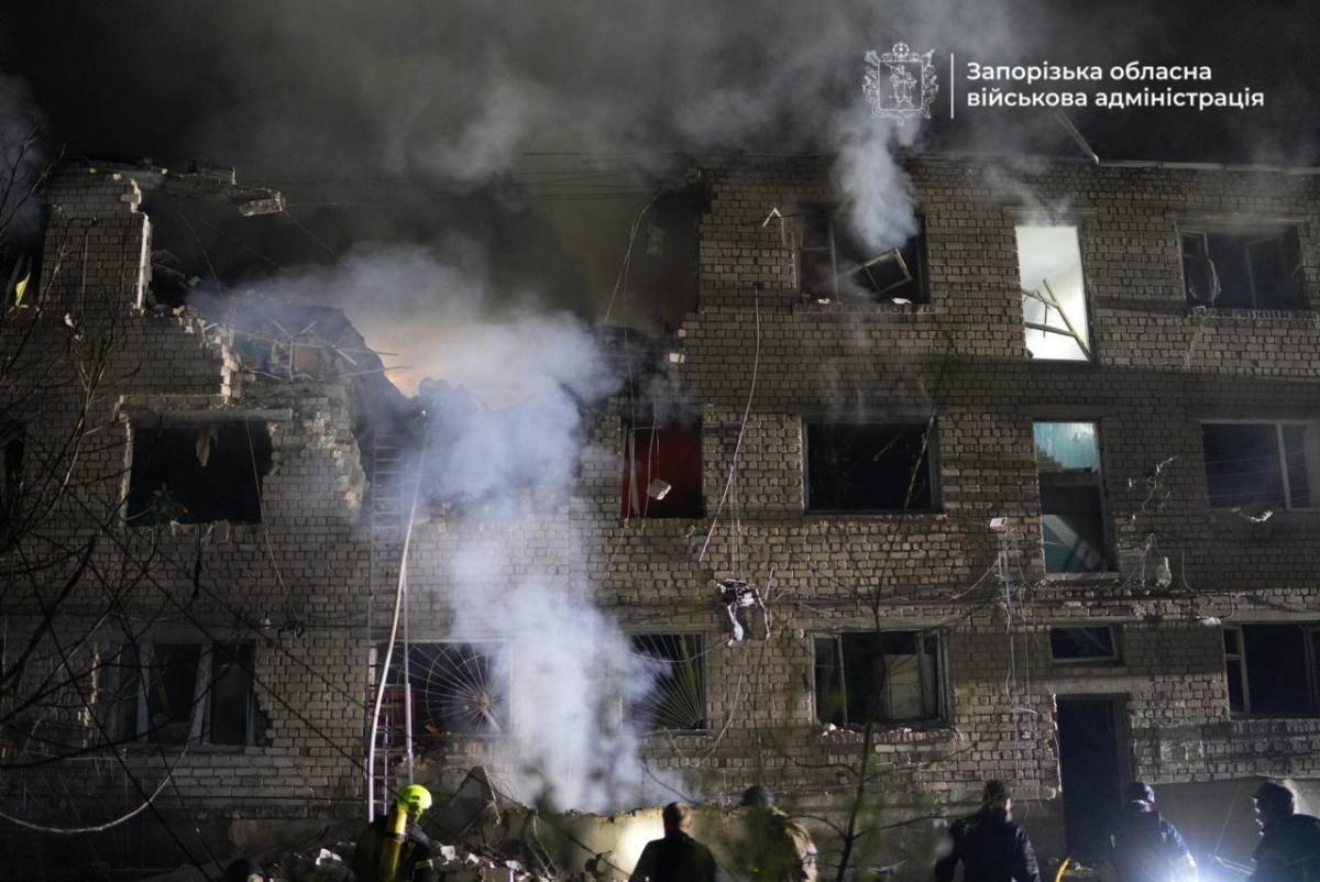 Наслідки атаки БпЛА по Запоріжжю
