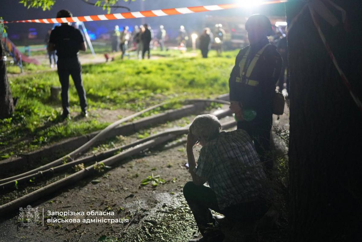 Наслідки атаки БпЛА по Запоріжжю