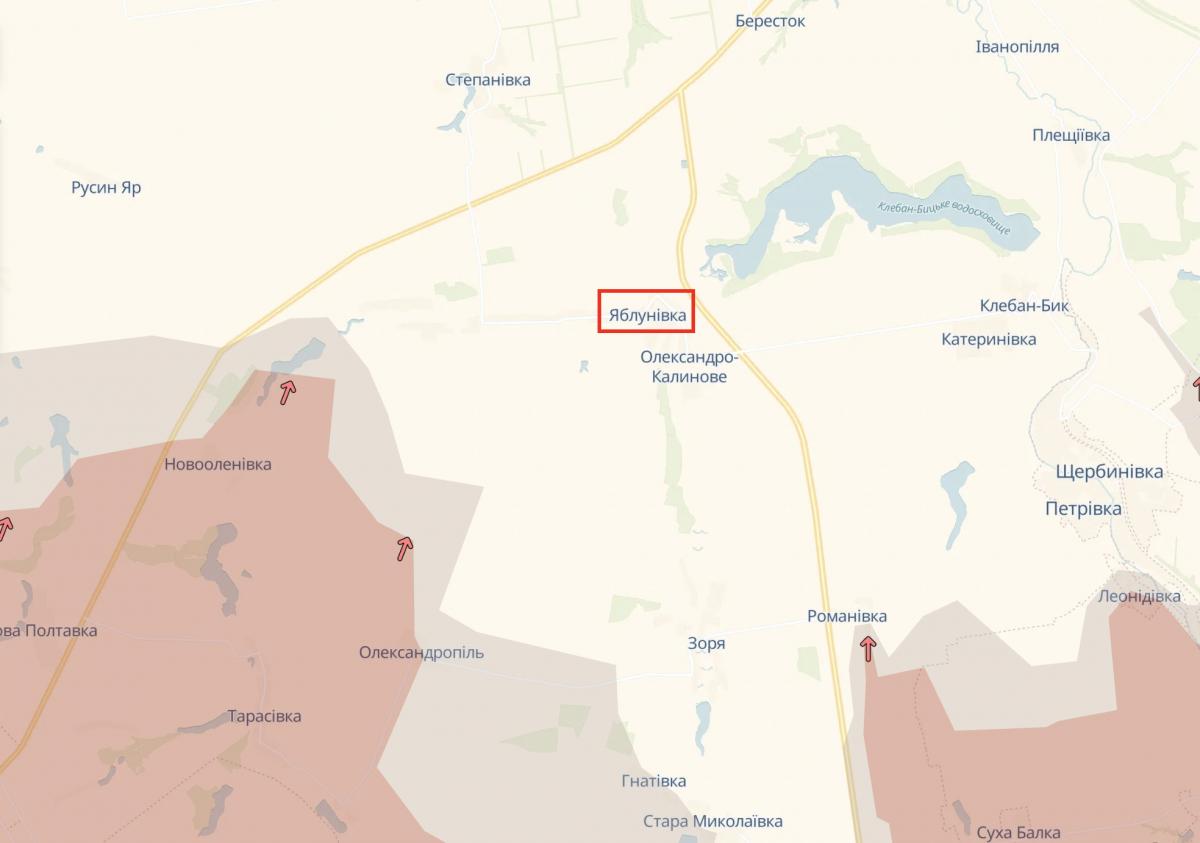 Яблунівка на карті Яблунівка на карті