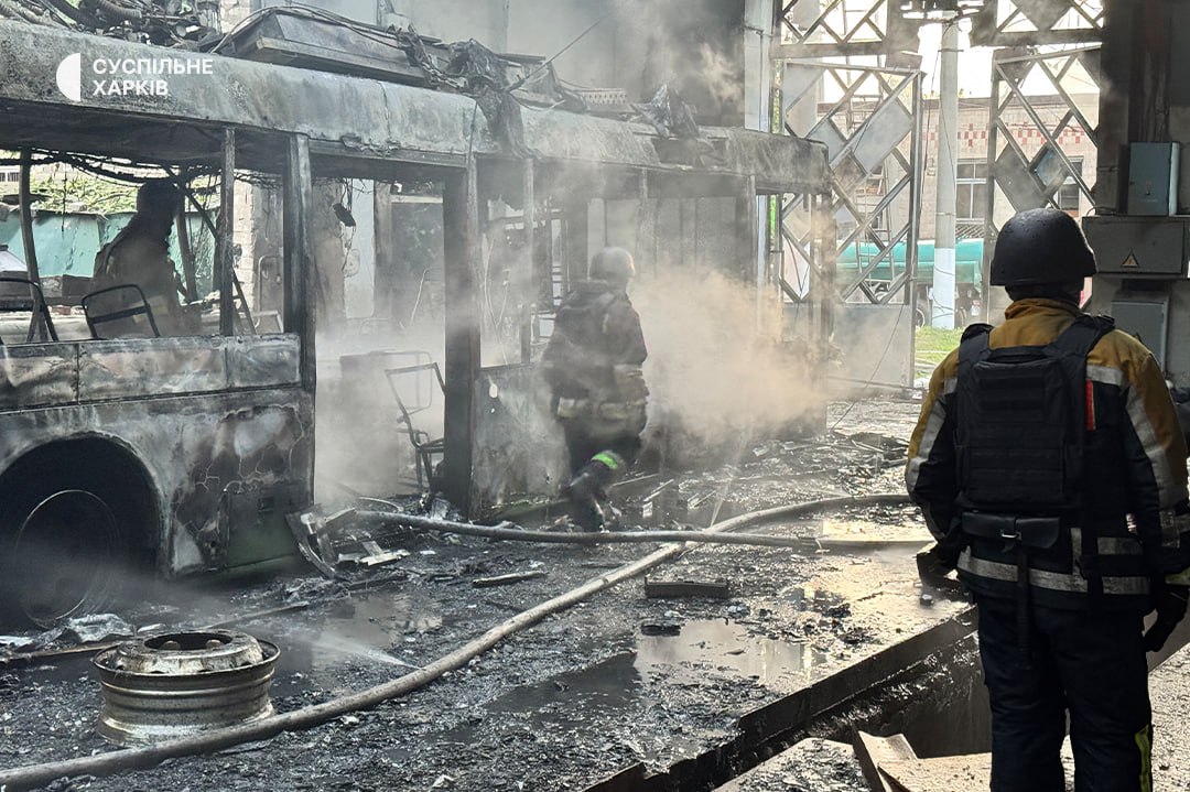 Атака на тролейбусне депо у Харкові Атака на тролейбусне депо у Харкові