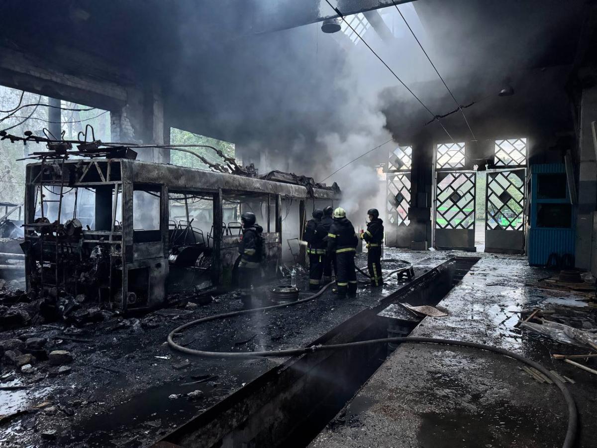 Атака на тролейбусне депо у Харкові Атака на тролейбусне депо у Харкові