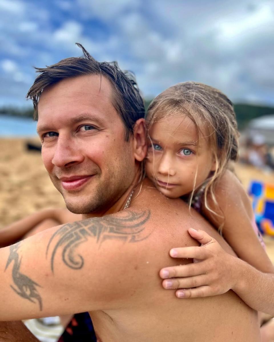 Дмитро Ступка з дочкою