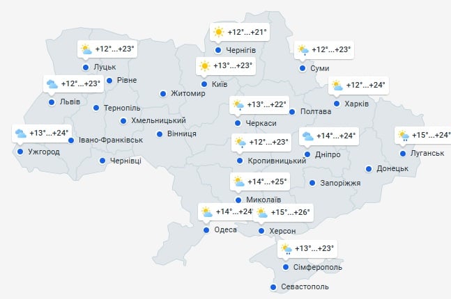 Погода в Украине 1 июня Погода в Украине 1 июня
