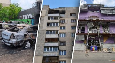Який зараз вигляд має місце падіння дрона на Оболоні Який зараз вигляд має місце падіння дрона на Оболоні