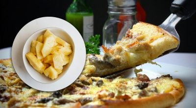 пицца, ананас пицца, ананас