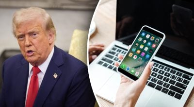 Трамп, айфон Трамп, айфон