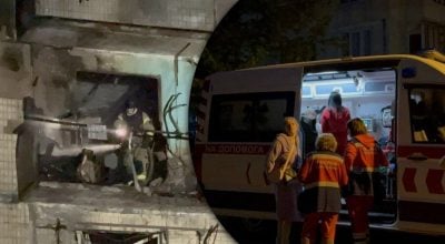 Удар по дому на Оболони в Киеве Удар по дому на Оболони в Киеве