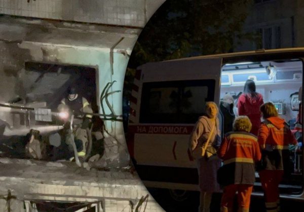 "Як гахнуло – скло полетіло": очевидиця розповіла про приліт уламків по будинку в Києві