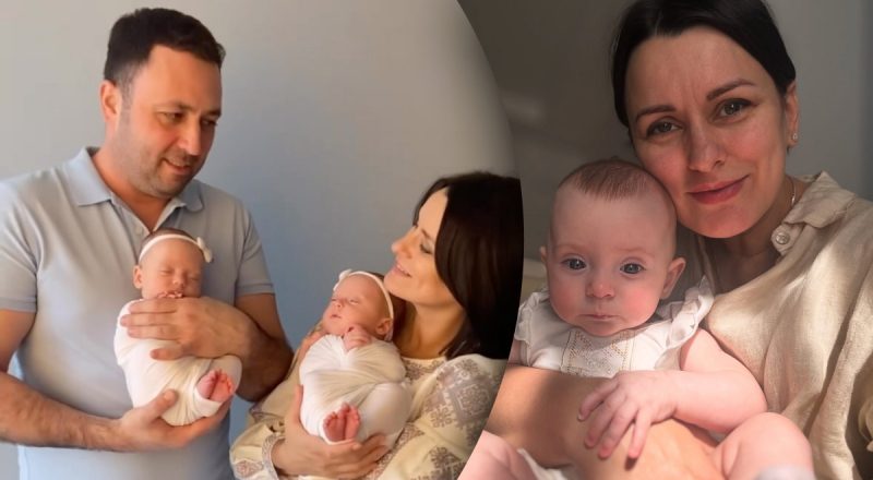 Зірка "МастерШеф" Ліза Глінська хрестила доньок-близнючок