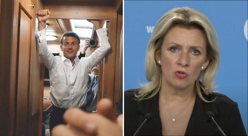 "Это салфетка для носа": у Макрона высмеяли фейк Захаровой о наркотиках