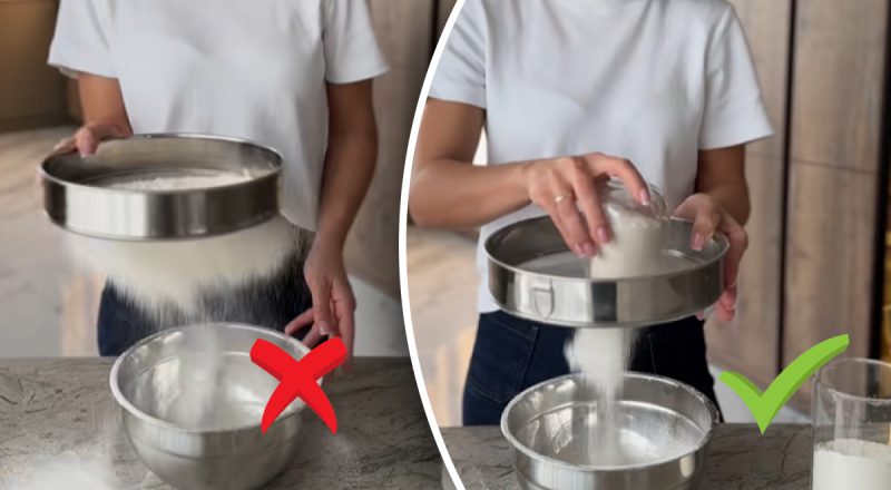 Як просіювати борошно так, щоб воно не розсипалось поза мискою - лайфхак