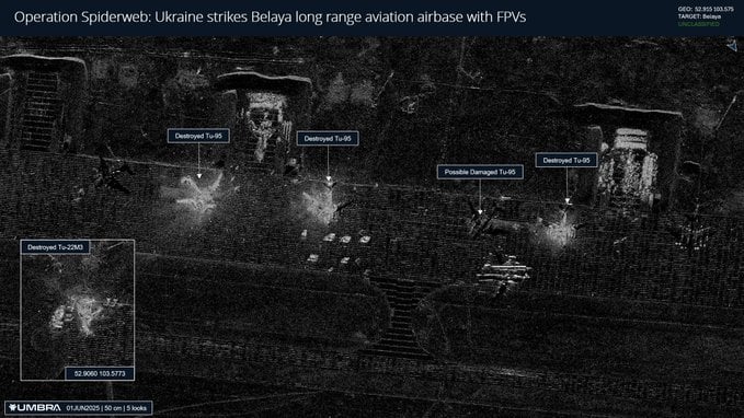 Після операції СБУ: з'явився перший супутниковий знімок аеродрому РФ Після операції СБУ: з'явився перший супутниковий знімок аеродрому РФ