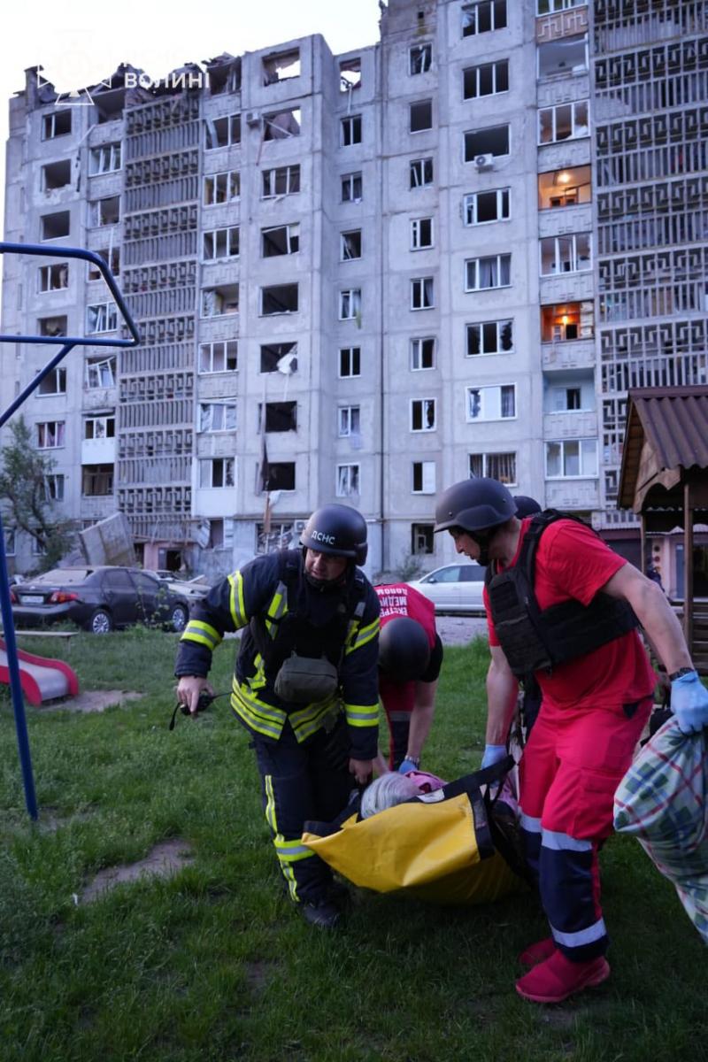 Ликвидация последствий вражеской атаки на Луцк 6 июня