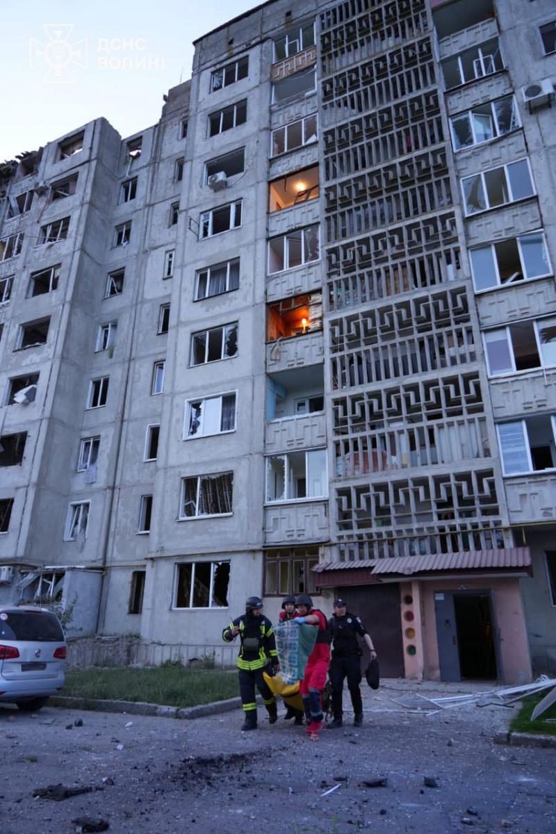 Ликвидация последствий вражеской атаки на Луцк 6 июня