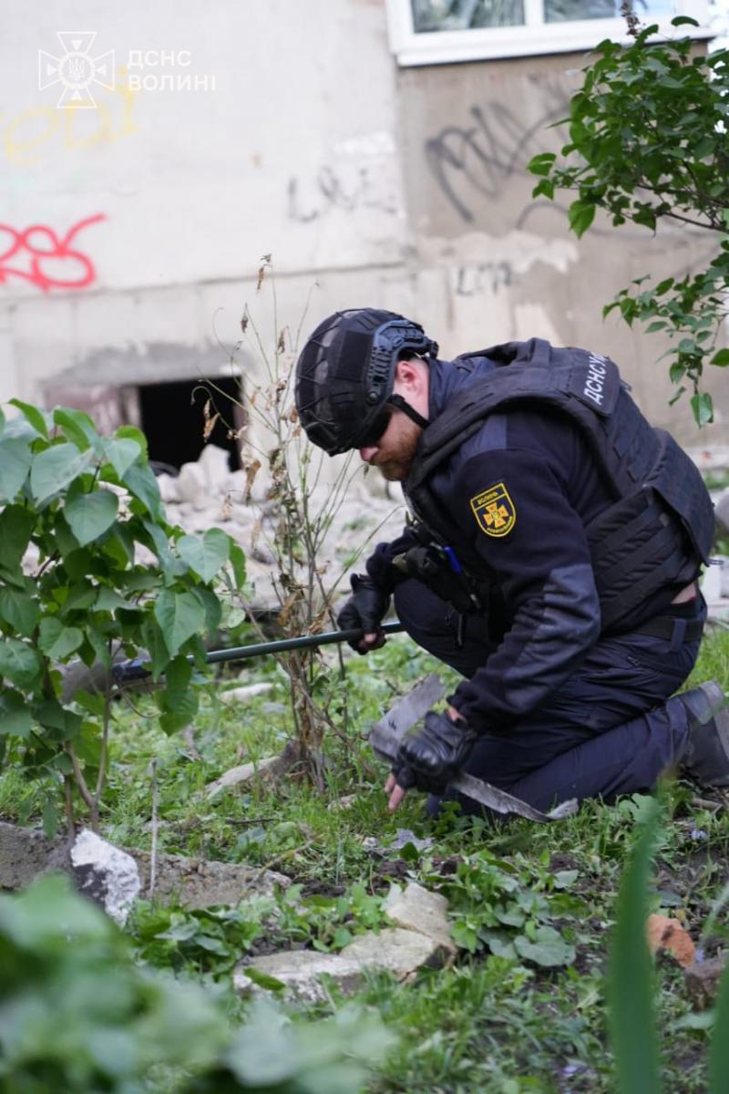 Ликвидация последствий вражеской атаки на Луцк 6 июня