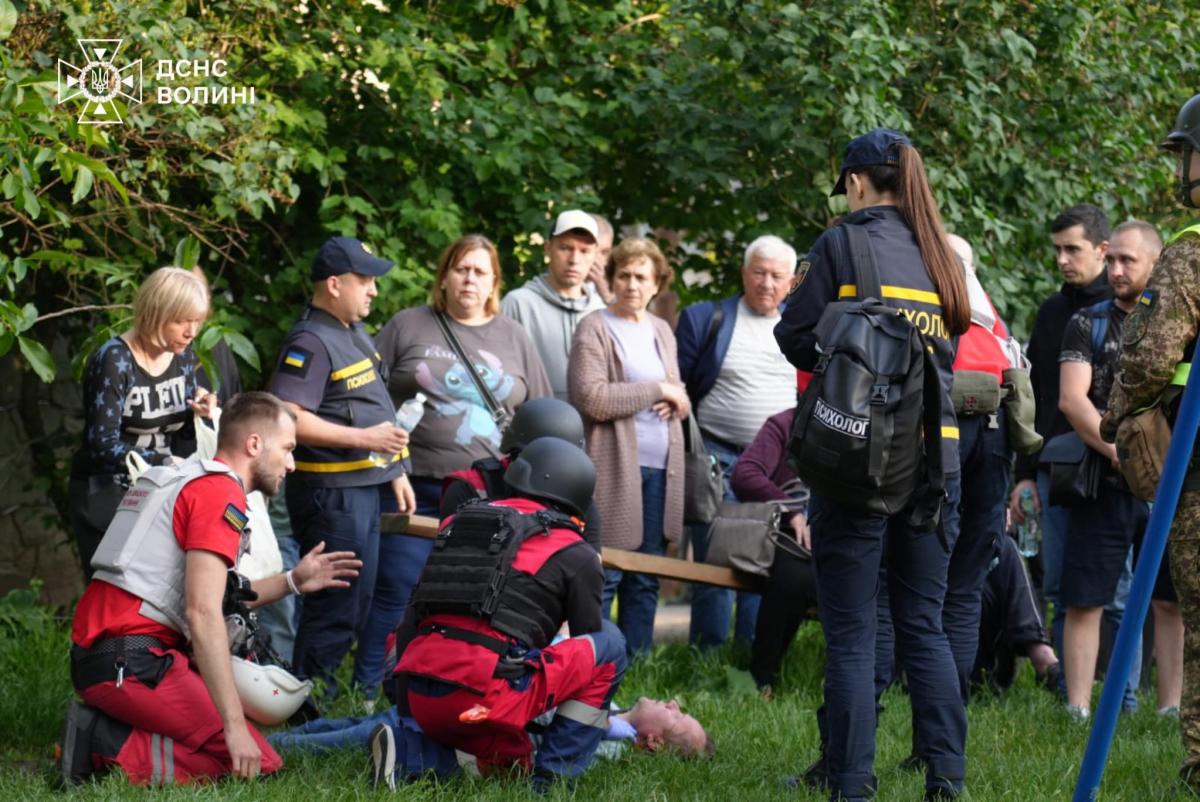 Ликвидация последствий вражеской атаки на Луцк 6 июня