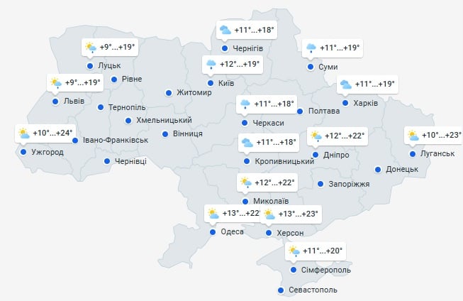 Погода в Украине 14 июня Погода в Украине 14 июня