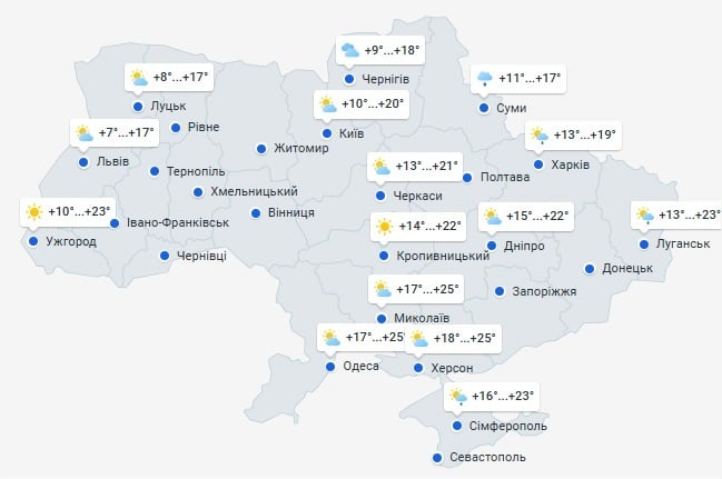 Погода в Украине 20 июня