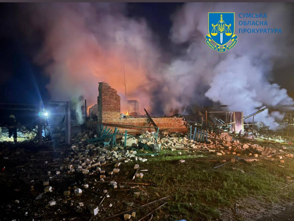 Атака дронів на Сумщину в ніч на 24 червня