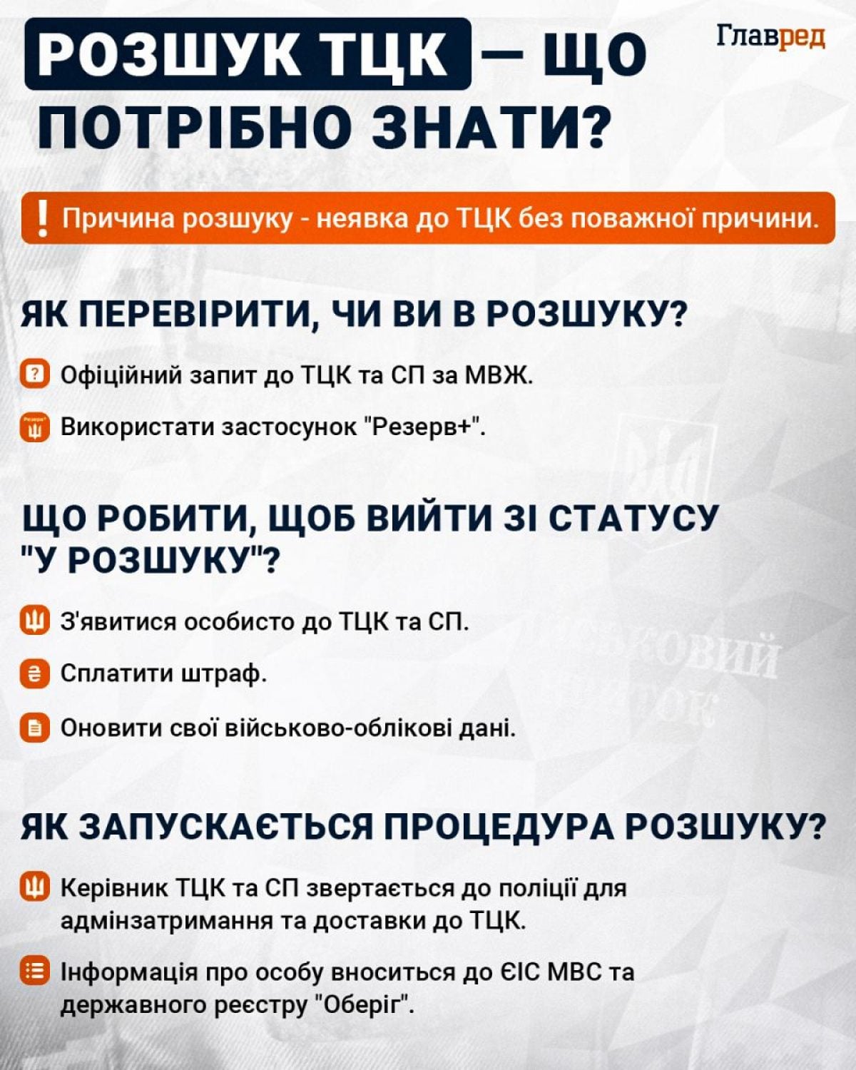 Розшук ТЦК - що потрібно знати