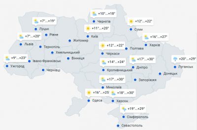 Погода в Украине 10 июня Погода в Украине 10 июня