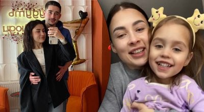 Роман Сасанчин та Іванна Сасанчин з донькою Роман Сасанчин та Іванна Сасанчин з донькою