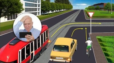 Заплутана задача з ПДР: в якому порядку водії проїдуть перехрестя Заплутана задача з ПДР: в якому порядку водії проїдуть перехрестя