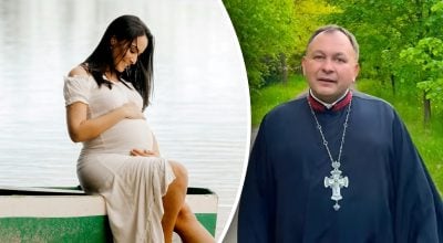 Беременная женщина, священник Алексей Филюк Беременная женщина, священник Алексей Филюк