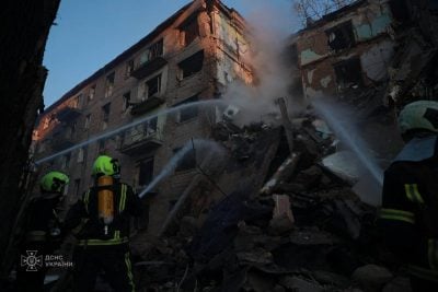 Удар по житловому будинку в Києві Удар по житловому будинку в Києві