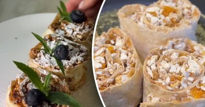 Вкусный и полезный десерт на сковороде из лаваша: готовится всего 5 минут